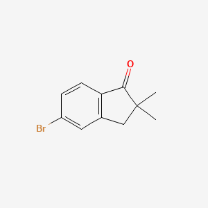 molecular formula C11H11BrO B1338435 5-溴-2,2-二甲基-2,3-二氢-1H-茚-1-酮 CAS No. 495414-32-9