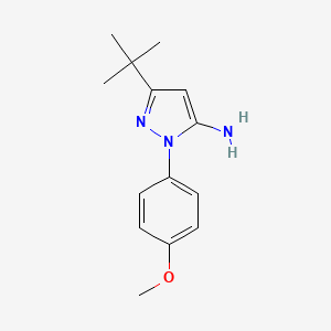 molecular formula C14H19N3O B1338437 3-(tert-Butyl)-1-(4-methoxyphenyl)-1H-pyrazol-5-amine CAS No. 227623-26-9
