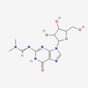 molecular formula C13H18N6O5 B13384375 N-dimethylaminomethylene guanosine 