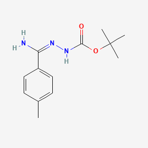 molecular formula C13H19N3O2 B13384379 tert-butyl N-[(E)-[amino-(4-methylphenyl)methylidene]amino]carbamate 