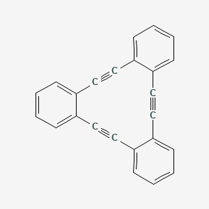molecular formula C24H12 B13384433 Tribenzo(a,e,i)cyclododecene, 5,6,11,12,17,18-hexadehydro- CAS No. 5385-26-2