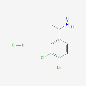 molecular formula C8H10BrCl2N B13384447 (1S)-1-(4-bromo-3-chlorophenyl)ethanamine;hydrochloride 