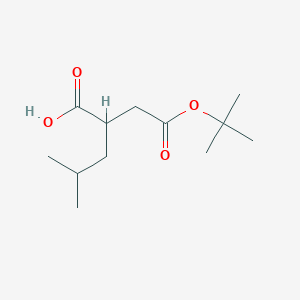 molecular formula C12H22O4 B13384481 4-methyl-2-[2-[(2-methylpropan-2-yl)oxy]-2-oxoethyl]pentanoic acid 