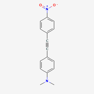 molecular formula C16H14N2O2 B13384494 N,N-Dimethyl-4-[(4-nitrophenyl)ethynyl]aniline CAS No. 62197-66-4