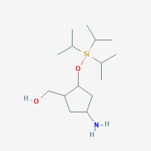 molecular formula C15H33NO2Si B13384521 [4-Amino-2-tri(propan-2-yl)silyloxycyclopentyl]methanol 