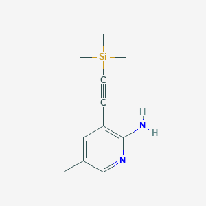molecular formula C11H16N2Si B1338453 5-Methyl-3-((trimethylsilyl)ethynyl)pyridin-2-amine CAS No. 500903-95-7