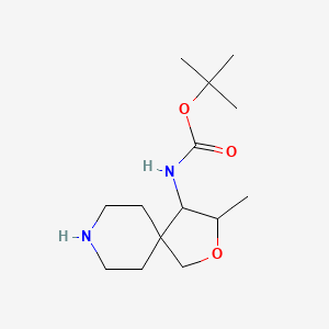 molecular formula C14H26N2O3 B13384538 tert-butyl N-(3-methyl-2-oxa-8-azaspiro[4.5]decan-4-yl)carbamate 