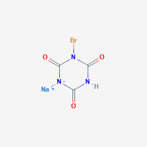 molecular formula C3HBrN3NaO3 B13384554 sodium;1-bromo-1,3-diaza-5-azanidacyclohexane-2,4,6-trione 