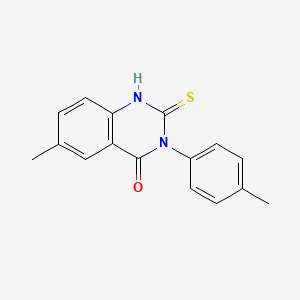 molecular formula C16H14N2OS B13384626 6-methyl-3-(p-tolyl)-2-thioxo-1H-quinazolin-4-one 