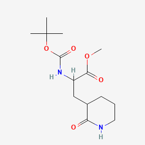 molecular formula C14H24N2O5 B13384771 Methyl (S)-2-(Boc-amino)-3-[(S)-2-oxo-3-piperidyl]propanoate 
