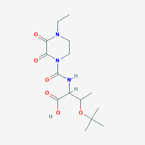 molecular formula C15H25N3O6 B13384805 (2R,3S)-3-(tert-butoxy)-2-[(4-ethyl-2,3-dioxopiperazine-1-carbonyl)amino]butanoic acid 