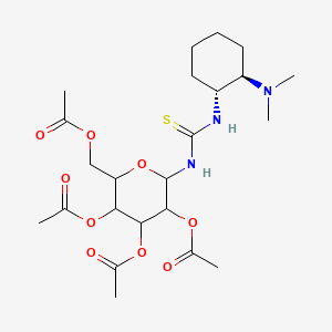 molecular formula C23H37N3O9S B13384820 N-[(1R,2R)-2-(Dimethylamino)cyclohexyl]-N'-(2,3,4,6-tetra-O-acetyl-|A-D-glucopyranosyl)thiourea 