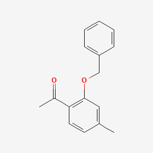 molecular formula C16H16O2 B1338483 1-[2-(苄氧基)-4-甲基苯基]乙酮 CAS No. 58110-89-7