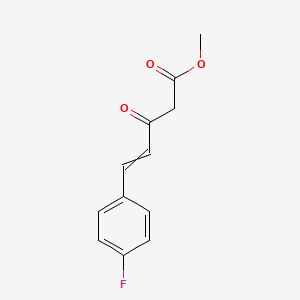 molecular formula C12H11FO3 B13384866 (E)-methyl5-(4-fluorophenyl)-3-oxopent-4-enoate 