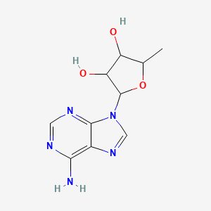 molecular formula C10H13N5O3 B13384873 9H-Purin-6-amine, 9-(5-deoxy-alpha-D-xylofuranosyl)- CAS No. 55670-08-1