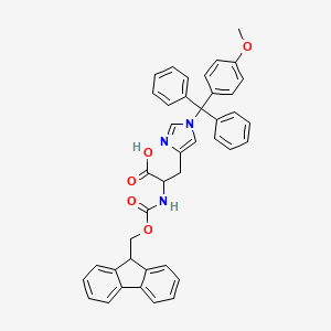 molecular formula C41H35N3O5 B13384887 (S)-2-((((9H-Fluoren-9-yl)methoxy)carbonyl)amino)-3-(1-((4-methoxyphenyl)diphenylmethyl)-1H-imidazol-4-yl)propanoic acid 