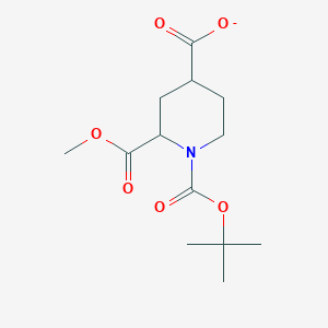 molecular formula C13H20NO6- B13384893 1,2,4-Piperidinetricarboxylic acid, 1-(1,1-dimethylethyl) 2-methyl ester 
