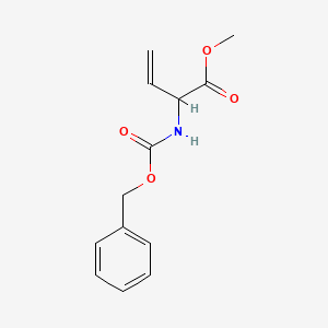 molecular formula C13H15NO4 B13384897 Methyl 2-{[(benzyloxy)carbonyl]amino}but-3-enoate CAS No. 80656-34-4