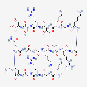 molecular formula C82H154N34O24 B13384901 H-DL-Lys-Gly-DL-Arg-Gly-DL-Lys-DL-Gln-Gly-Gly-DL-Lys-DL-Val-DL-Arg-DL-Ala-DL-Lys-DL-Ala-DL-Lys-DL-xiThr-DL-Arg-DL-Ser-DL-Ser-OH 