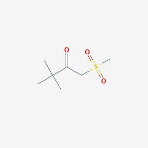 molecular formula C7H14O3S B1338492 1-甲磺酰基-3,3-二甲基丁烷-2-酮 CAS No. 61524-35-4