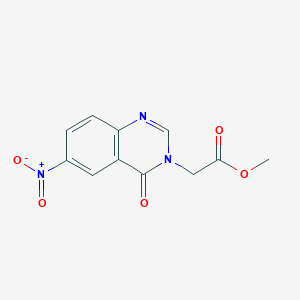 molecular formula C11H9N3O5 B1338494 Methyl 2-(6-nitro-4-oxo-3,4-dihydroquinazolin-3-yl)acetate 
