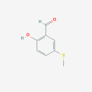 molecular formula C8H8O2S B1338496 2-Hydroxy-5-(methylthio)benzaldehyde CAS No. 67868-84-2