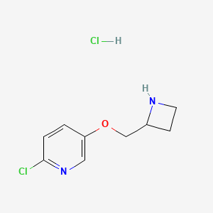 molecular formula C9H12Cl2N2O B13384980 5-[[(2R)-azetidin-2-yl]methoxy]-2-chloro-pyridine;hydrochloride 