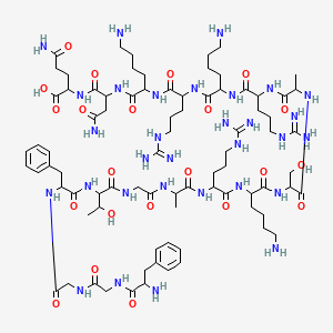 molecular formula C82H137N31O22 B13385007 Fggftgarks arkrknq 