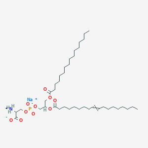 molecular formula C40H75NNaO10P B13385013 Sodium;2-azaniumyl-3-[(3-hexadecanoyloxy-2-octadec-9-enoyloxypropoxy)-oxidophosphoryl]oxypropanoate 
