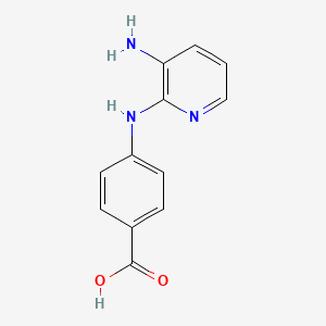 molecular formula C12H11N3O2 B1338507 4-((3-Aminopyridin-2-yl)amino)benzoic acid CAS No. 342803-86-5