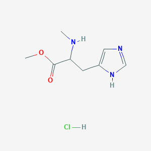 molecular formula C8H14ClN3O2 B13385088 methyl 3-(1H-imidazol-5-yl)-2-(methylamino)propanoate;hydrochloride 
