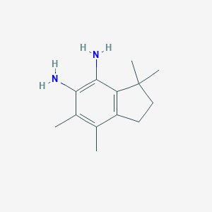 molecular formula C13H20N2 B133851 3,3,6,7-Tetramethyl-1,2-dihydroindene-4,5-diamine CAS No. 156485-24-4