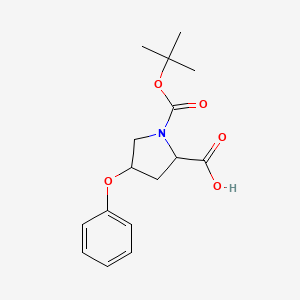 molecular formula C16H21NO5 B13385179 (4R)-1-Boc-4-phenoxy-D-proline 