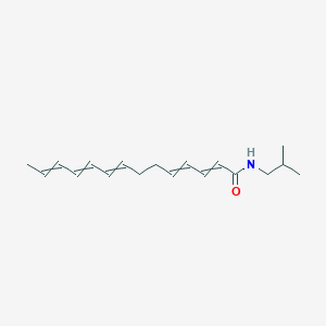 molecular formula C18H27NO B13385185 N-(2-methylpropyl)tetradeca-2,4,8,10,12-pentaenamide 