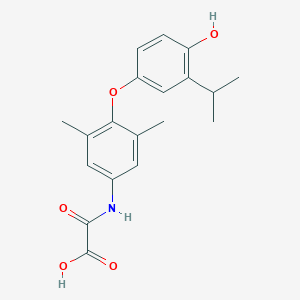molecular formula C19H21NO5 B133852 N-[3,5-Dimethyl-4-(4-hydroxy-3-isopropyl-phenoxy)phenyl]oxamicAcid CAS No. 156740-30-6