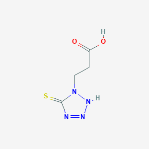 molecular formula C4H6N4O2S B1338520 3-(5-sulfanyl-1H-1,2,3,4-tetrazol-1-yl)propanoic acid CAS No. 61197-34-0