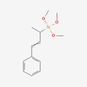 molecular formula C13H20O3Si B13385220 Benzene, 1-ethenyl-3(or 4)-[2-(trimethoxysilyl)ethyl]- 