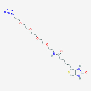 molecular formula C20H36N6O6S B13385257 N-[2-[2-[2-[2-(2-azidoethoxy)ethoxy]ethoxy]ethoxy]ethyl]-5-(2-oxo-1,3,3a,4,6,6a-hexahydrothieno[3,4-d]imidazol-4-yl)pentanamide 