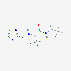molecular formula C17H32N4O B13385327 N-(3,3-dimethylbutan-2-yl)-3,3-dimethyl-2-[(1-methylimidazol-2-yl)methylamino]butanamide 