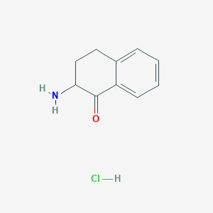 molecular formula C10H12ClNO B1338533 2-Amino-1,2,3,4-tetrahydronaphthalen-1-one hydrochloride CAS No. 6298-95-9