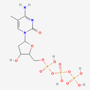 molecular formula C10H18N3O13P3 B13385360 [[5-(4-Amino-5-methyl-2-oxopyrimidin-1-yl)-3-hydroxyoxolan-2-yl]methoxy-hydroxyphosphoryl] phosphono hydrogen phosphate 
