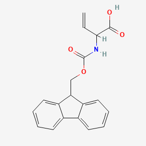 molecular formula C19H17NO4 B13385412 2-({[(9H-fluoren-9-yl)methoxy]carbonyl}amino)but-3-enoicacid 