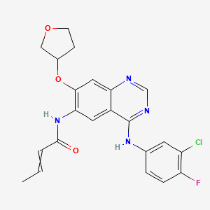 molecular formula C22H20ClFN4O3 B13385465 (2E)-N-[4-[(3-Chloro-4-fluorophenyl)amino]-7-[[(3S)-tetrahydro-3-furanyl]oxy]-6-quinazolinyl]-2-butenamide 