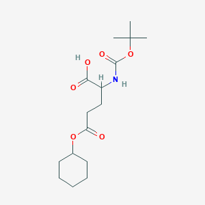molecular formula C16H27NO6 B13385475 5-cyclohexyloxy-2-[(2-methylpropan-2-yl)oxycarbonylamino]-5-oxopentanoic acid 
