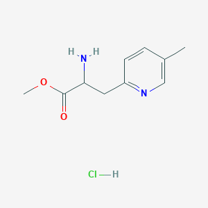 molecular formula C10H15ClN2O2 B13385504 Methyl 2-amino-3-(5-methylpyridin-2-yl)propanoate;hydrochloride 