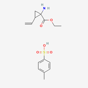 molecular formula C15H21NO5S B13385522 Ethyl 1-amino-2-ethenylcyclopropane-1-carboxylate;4-methylbenzenesulfonic acid 