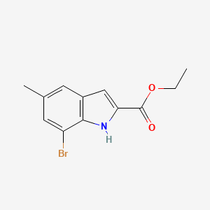 molecular formula C12H12BrNO2 B1338555 ethyl 7-bromo-5-methyl-1H-indole-2-carboxylate CAS No. 15936-72-8