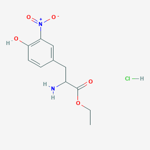 molecular formula C11H15ClN2O5 B13385551 (S)-Ethyl 2-amino-3-(4-hydroxy-3-nitrophenyl)propanoate hydrochloride 