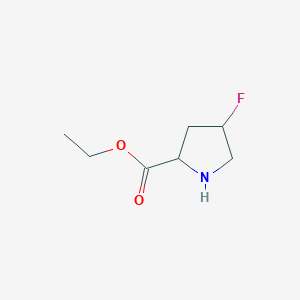 molecular formula C7H12FNO2 B13385591 Ethyl 4-fluoropyrrolidine-2-carboxylate 