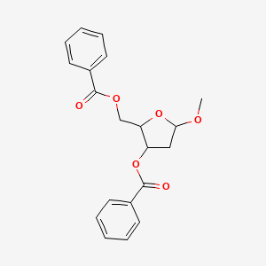 molecular formula C20H20O6 B13385605 Methyl-2-deoxyribofuranose 3,5-dibenzoate 